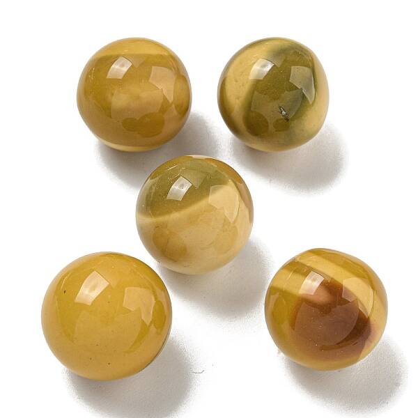 Natural Mookaite Round Ball Figurines Statues for Home Office Desktop Decoration