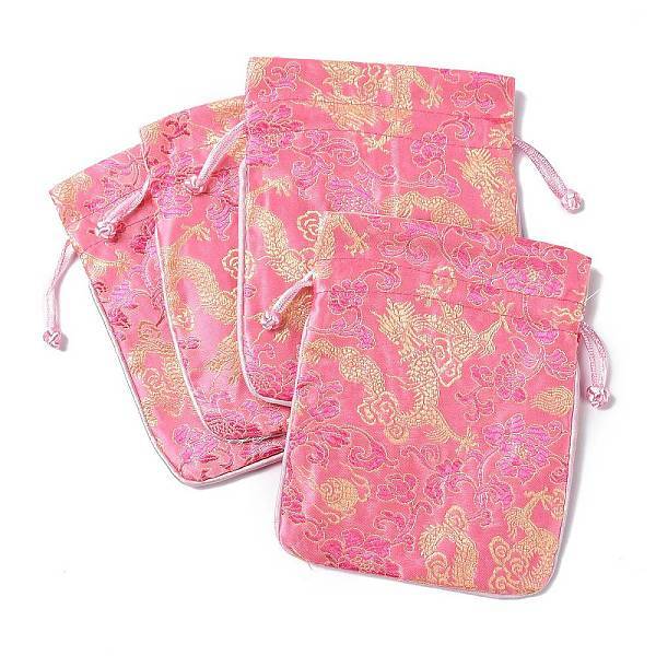 Chinese Style Silk Drawstring Jewelry Gift Bags