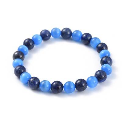 Natural Lapis Lazuli(Dyed) Stretch Bracelets