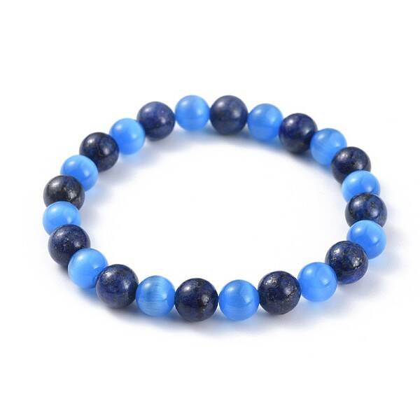 Natural Lapis Lazuli(Dyed) Stretch Bracelets