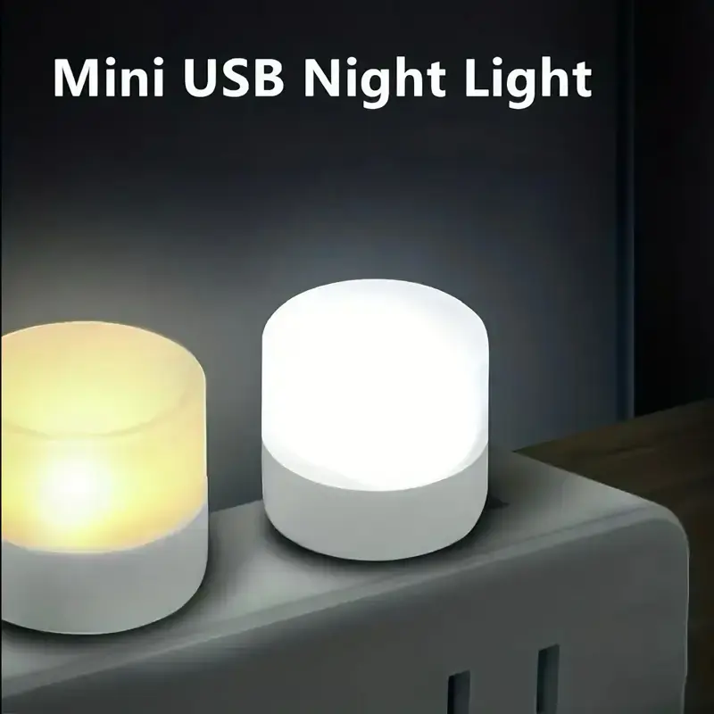Usb Night Light - 10PCS Mini Plug-In LED Lamp, Warm Soft Glow, Portable, Compact & Smartphones Friendly, Energy Efficient *LI...