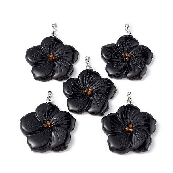 Natural Black Onyx(Dyed & Heated) Big Pendants