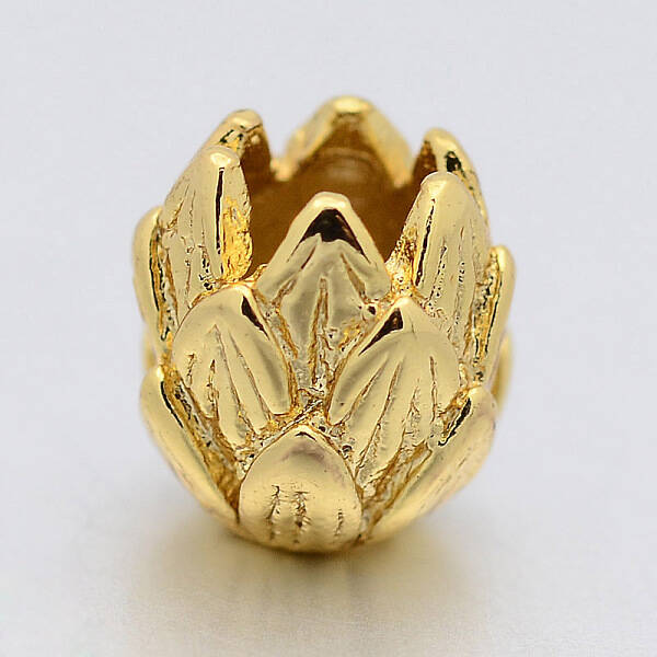 Brass Lotus Beads