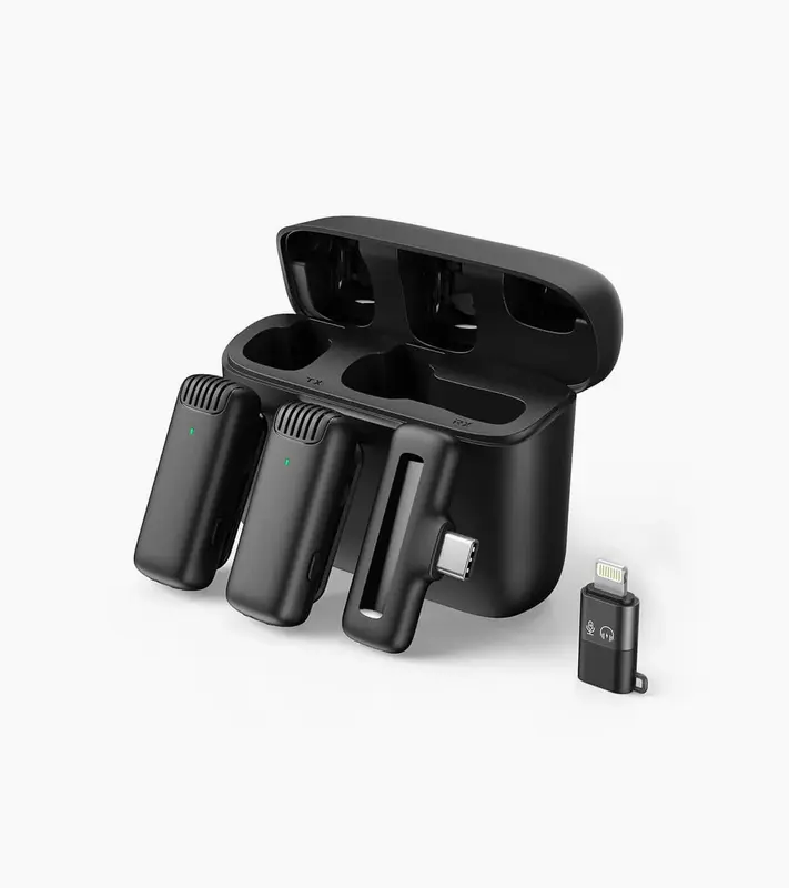 J13 3-In-1 Wireless Microphones with Smart Charging Case