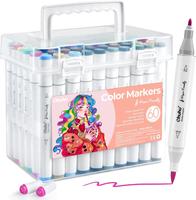 Ohuhu 60-color Water-Based Dual Tip Markers, Paper-Friendly&No peeling, Perfect for Adult ColoringBooks,Kids,Beginners,Callig...
