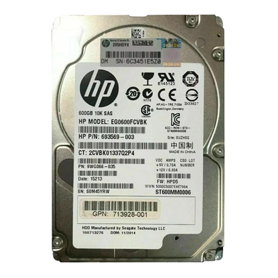 713928-001 HP 600GB 6Gb/s SAS 10000 2.5-inch 64MB Hard Drive