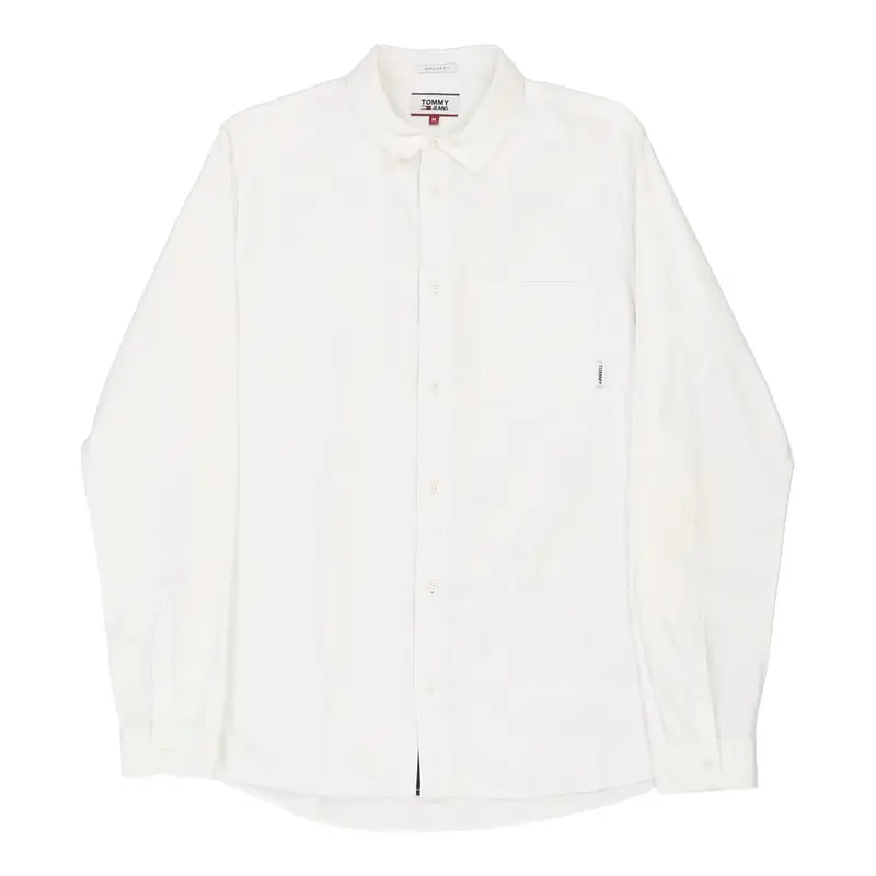 Tommy Jeans Shirt - Medium White Cotton