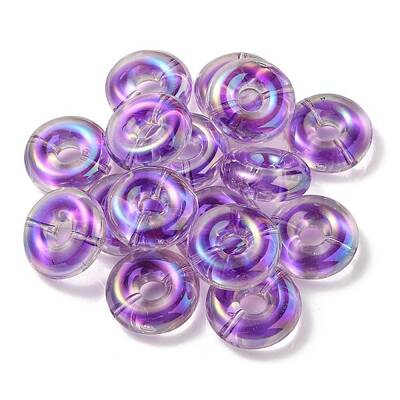 UV Plating Rainbow Iridescent Acrylic Beads