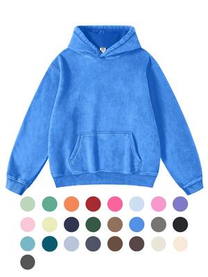 FAIABLE FADE CRAFT Unisex Casual Oversized Acid Wash tops Hoodie Pullover - Athletic & Warm, Long Sleeve Relaxed Fit Swe