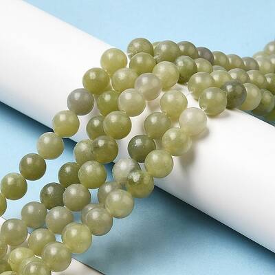 Natural Green Jade Beads Strands
