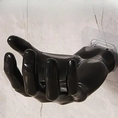 Hand Shaped Wall Mounted Hook, 1 Count Summer Punch-free Adhesive Hook, Home Decor Ideas, Household Storage Hook for Kitchen ...