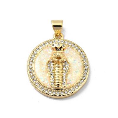 Brass Micro Pave Clear Cubic Zirconia Pendants