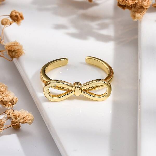 Rack Plating Brass Cuff Finger Rings for Women
