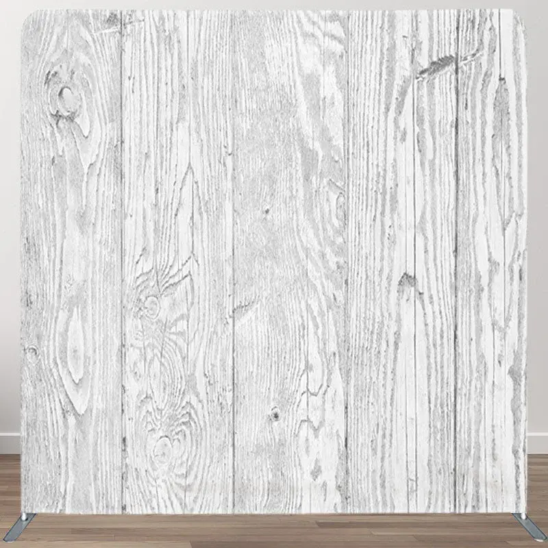 Aperturee White Wood Plank Texture Party Backdrop For Decor - Aperturee