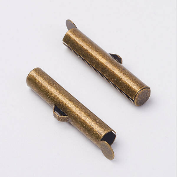 Brass Slide On End Clasp Tubes