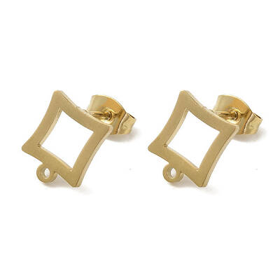 Ion Plating(IP) 304 Stainless Steel Stud Earring Findings