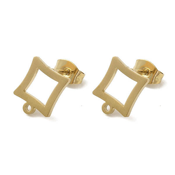 Ion Plating(IP) 304 Stainless Steel Stud Earring Findings