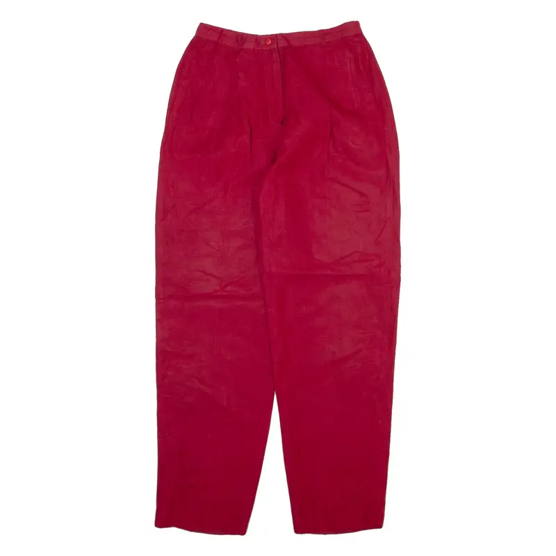 CASUAL CORNER Womens Trousers Red Relaxed Tapered W26 L29