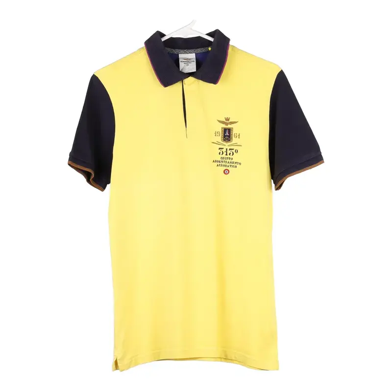 Aeronautica Militare Polo Shirt - Small Yellow Cotton