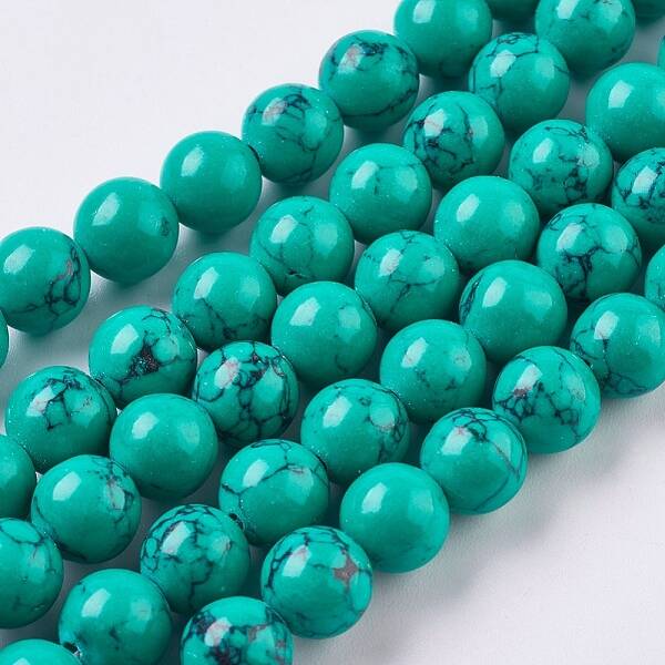 Synthetic Turquoise Beads Strands