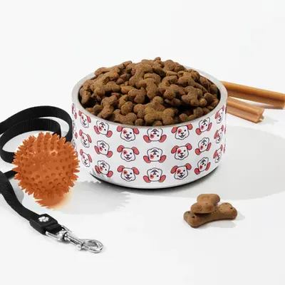 Unleash the Pack - Allover Dogs Pattern Pet Bowl