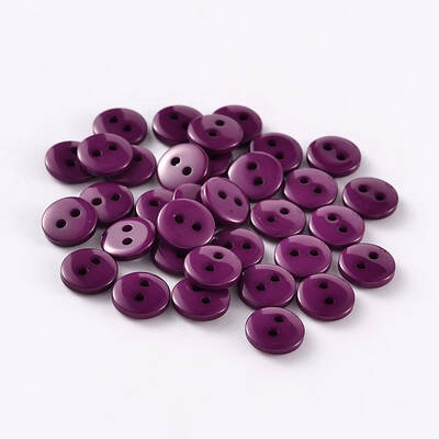 2-Hole Flat Round Resin Sewing Buttons for Costume Design