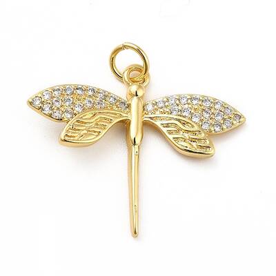 Brass Micro Pave Cubic Zirconia Pendants