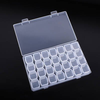Transparent PP Plastic 28 Grids Bead Containers