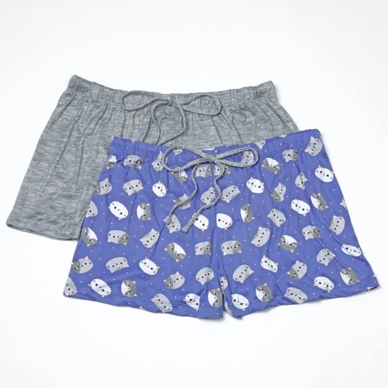 Animal Fun Sleep Shorts - 2 Pack - Owl - S