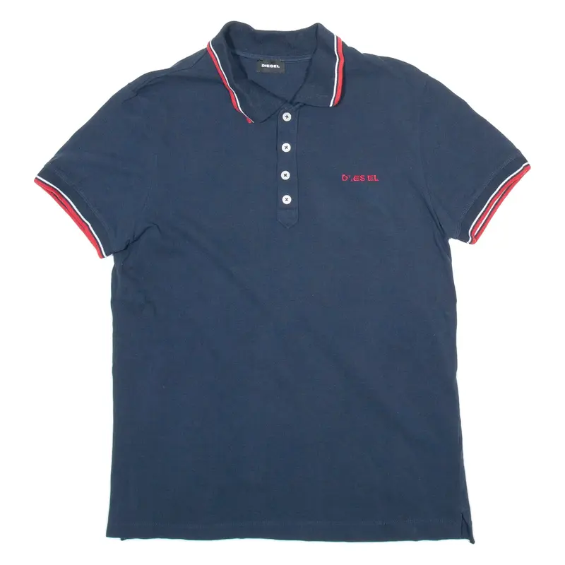 DIESEL Mens Polo Shirt Blue M