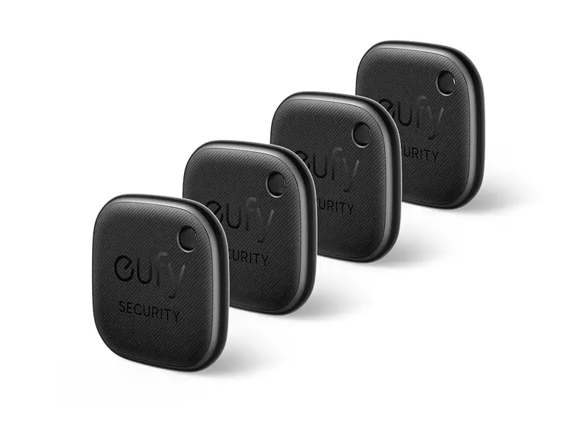 eufy Security by Anker SmartTrack Link (Black, 4-Pack), Android not Supported, Works with Apple Find My (iOS only), Key Finde...