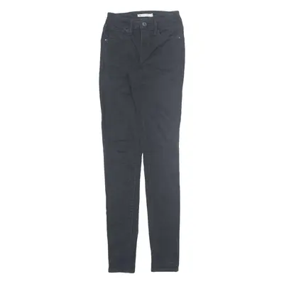 LEVI'S 521 High Rise Jeans Black Denim Slim Skinny Womens W23 L32