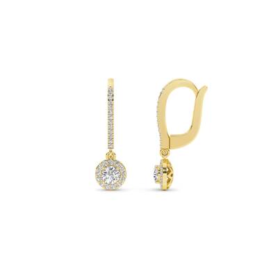 Elegance Of The Dewdrop Lab Diamond Earrings | 10K Yellow Gold 1 1/3 ct. tw.