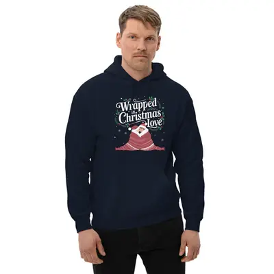 A Holiday Hug – Romantic Christmas Hoodie for Him