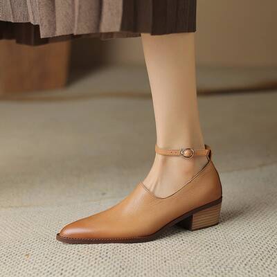 CHIKO Amelia Pointy Toe Block Heels Pumps Shoes