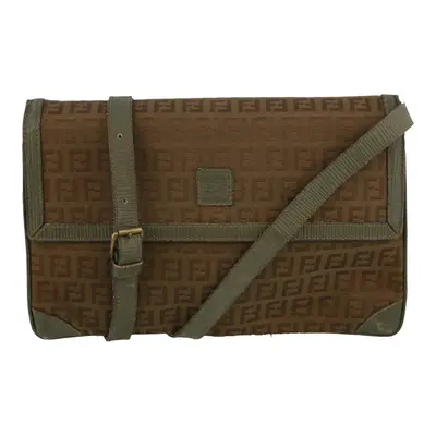 Monogram Print Fendi Spellout Crossbody Bag - No Size Brown Leather | Size: no size