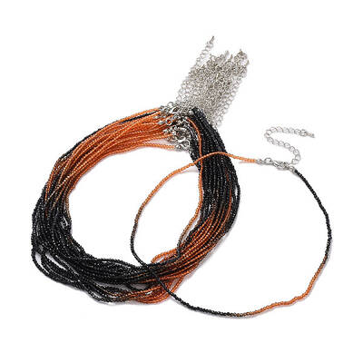 Faceted Rondelle Glass Beaded Necklace for Women