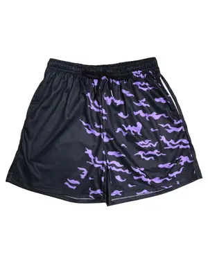 Men's All Over Print Drawstring Waist Shorts, Casual Pocket Tie Front Track Shorts for Summer, Shorts for Men, Fashion Men's...