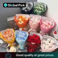 Artificial Rose Bouquet Flowers, Roses Flower Bouquet, Artificial Flower Arrangements, Wedding Bouquet, Home Decor, Romantic ...