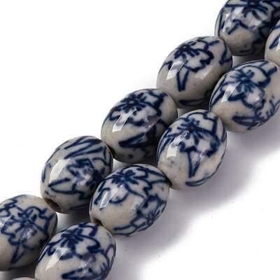Handmade Blue and White Porcelain Beads