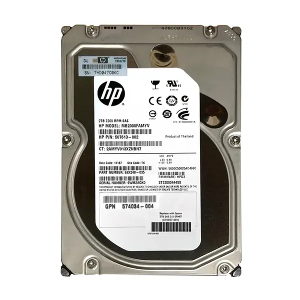 575057-001 HP 2TB 6Gb/s SAS 7200 3.5-Inch Hard Drive