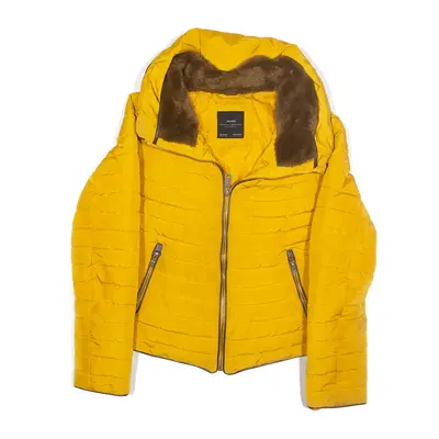 ZARA BASIC Puffer Jacket Yellow Womens S