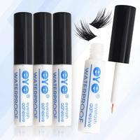 Waterproof Long Lasting White Eyelash Glue, 3 Counts/set Quick Drying Strong Hold Eyelash Extension Glue, Professional Eye Ma...