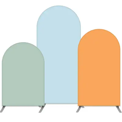 Aperturee Sky Blue Double Sided Party Arch Backdrop Kit | Diy Round Arch Backdrop | Custom Chiara Arched Covers | Round Arch ...