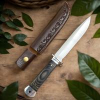 Outdoor Knife, Stainless Steel Kitchen Knife with Sheath, Multifunctional Knife for Outdoor Camping, Hiking, Climbing, Kitche...