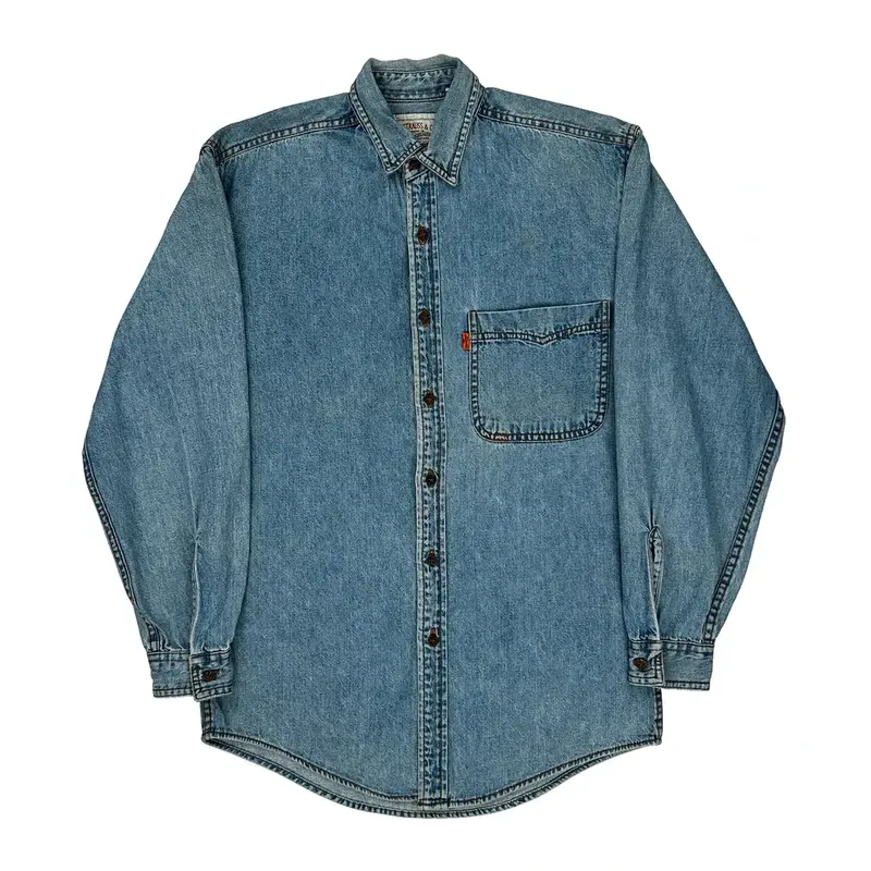Levis Denim Shirt - XS Blue Cotton