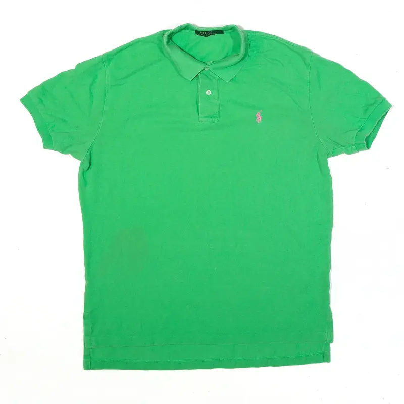 POLO RALPH LAUREN Polo Shirt Green Short Sleeve Mens L