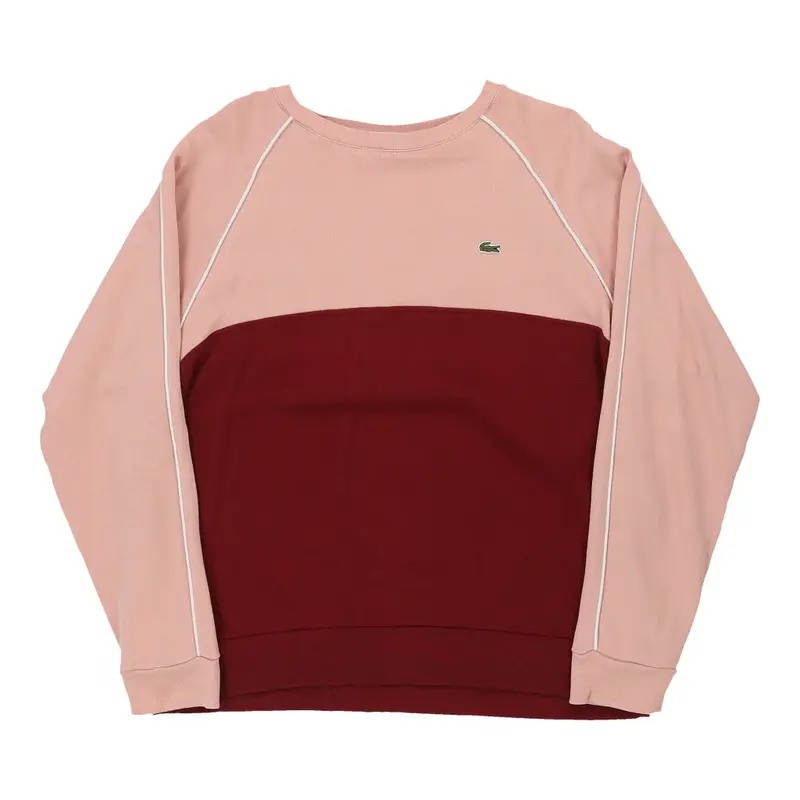 Lacoste Sweatshirt - XL Red Cotton