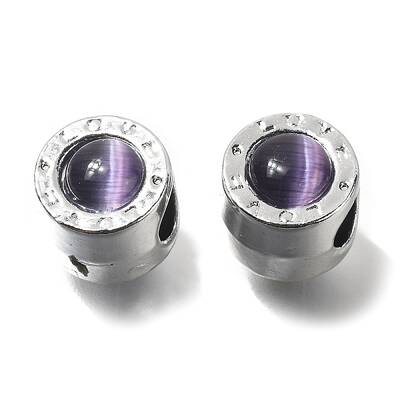 Rack Plating Alloy Glass European Beads