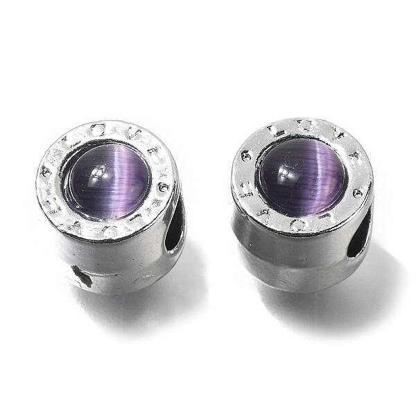 Rack Plating Alloy Glass European Beads